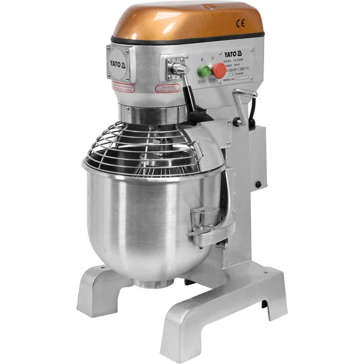 YATO Planetenrührmaschine YG-03026, Küchenmaschine 25L mit 750W Motor, Edelstahl und Sicherheitsfeatures