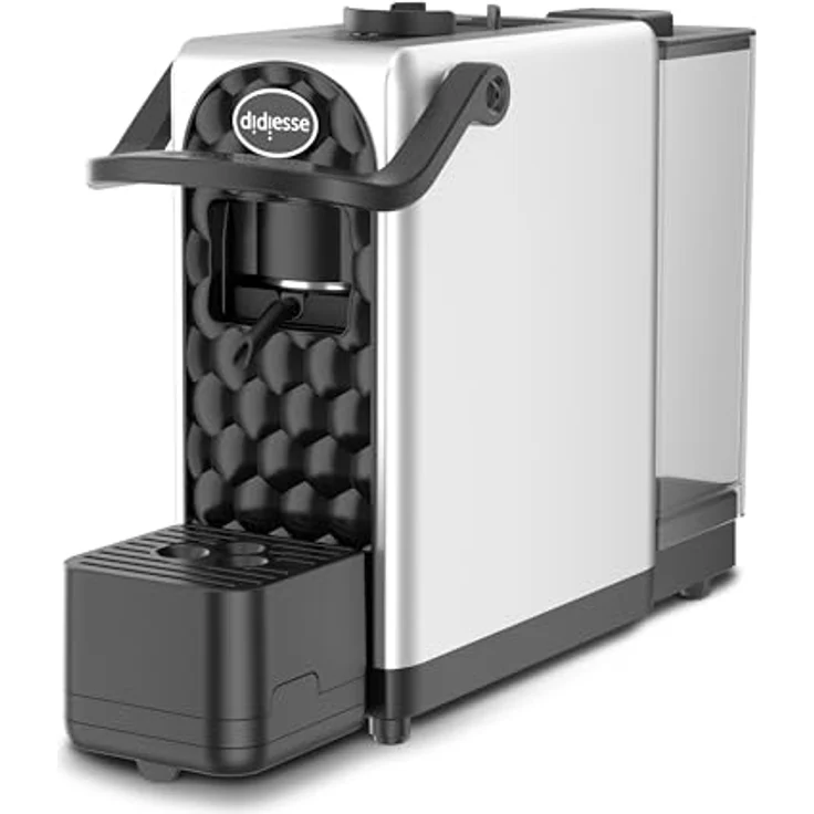 Didiesse Dark Side, Kaffeepadmaschine in Silber mit integriertem Zubehörfach und 1,3 L Wassertank – Bild 3