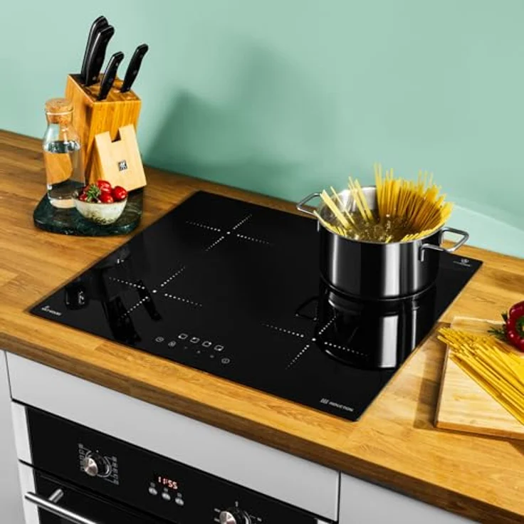 KKT KOLBE Autarkes Herdset BO8805SS & IH85900RL, 60cm Einbaubackofen mit Heißluft, 59cm Induktionskochfeld mit 4 Kochzonen, Automatik-Timer, 2-fach Wärmeschutzverglasung und Kindersicherung – Bild 3