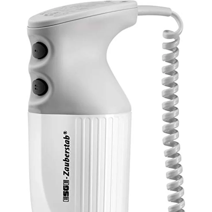 Esge 90880 P 350 Profi Stabmixer, 350 Watt, Spiralkabel, Multimesser, 2 Leistungsstufen, weiß, grau – Bild 6