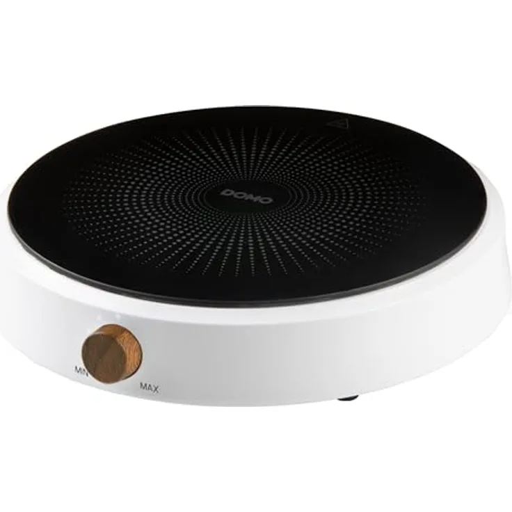 Domo DO30112IP Induktionskochplatte rund weiß, Ø 26 cm, 9 Stellungen Thermostat