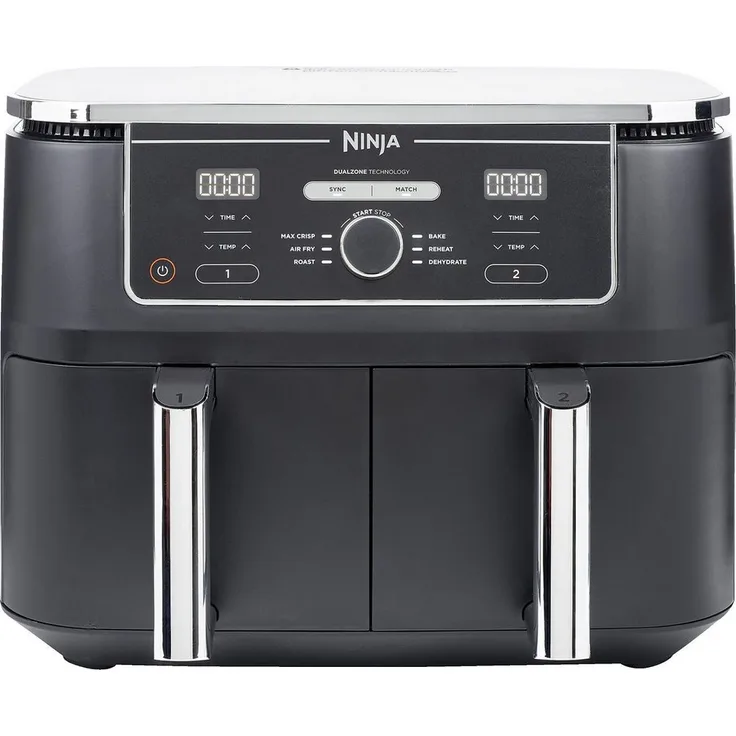 NINJA Foodi MAX Dual Zone AF400EU, Heißluftfritteuse mit 9,5 L, 2470 W, 6 Programmen für bis zu 8 Personen
