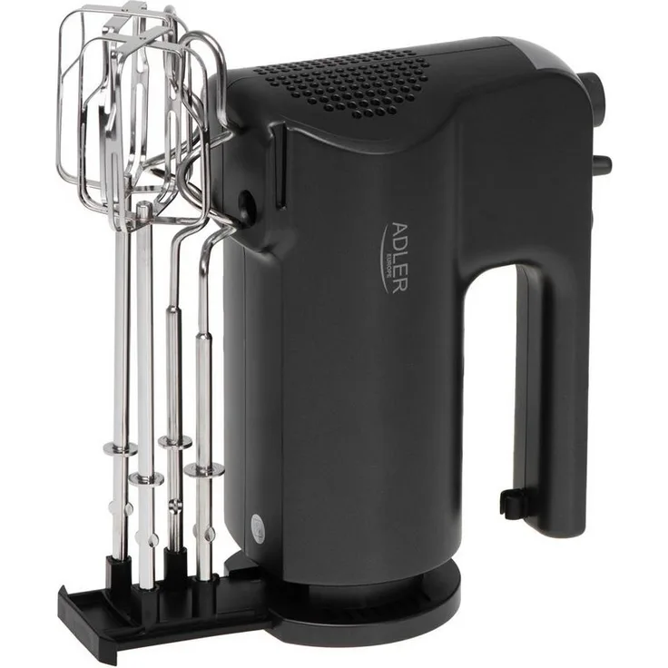 Adler Handmixer AD 4230, 5 Geschwindigkeiten, Turbo Funktion, Mixer, Knethaken, schwarz
