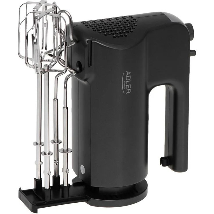 Adler Handmixer AD 4230, 5 Geschwindigkeiten, Turbo Funktion, Mixer, Knethaken, schwarz
