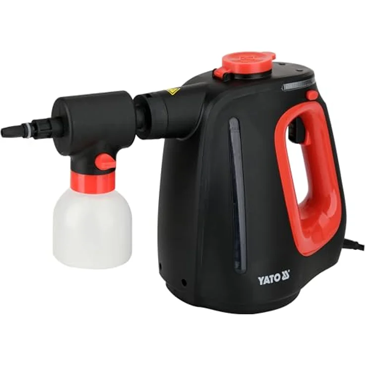 YATO YT-85760 Handdampfreiniger 1350W – Chemiefreier Dampfreiniger mit 110°C, 15s Aufheizzeit, 550ml Tank, Fugen- & Teppichreiniger mit Zubehör – Bild 4