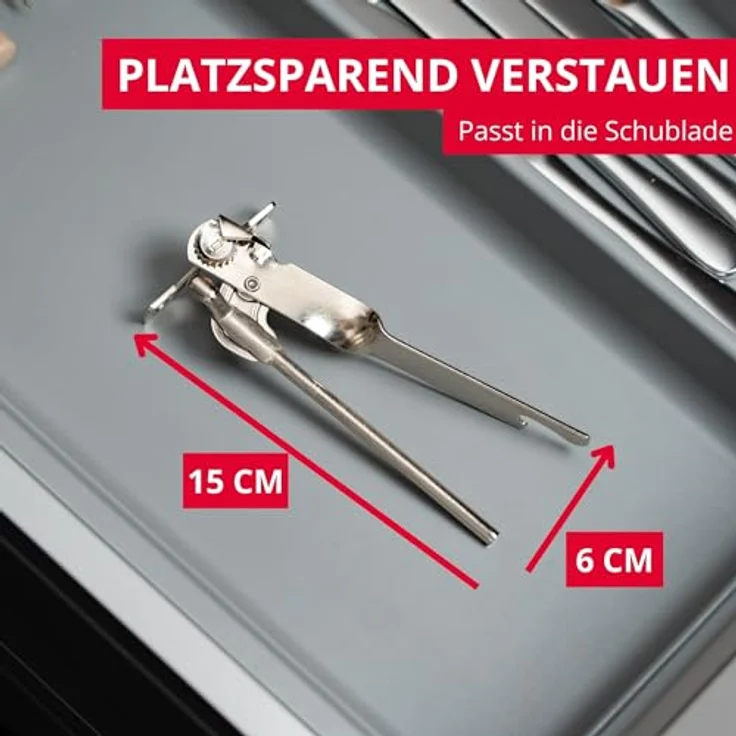 Westmark Zangendosenöffner mit Kapselheber, Länge: 14,8 cm, Stahl, Standard, Silber, 10302270 – Bild 8