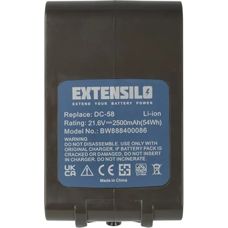 EXTENSILO Akku kompatibel mit Dyson SV07, SV03 Animal Pro, SV04, SV05, SV05 Absolute, SV06, SV06 Fluffy, 2500 mAh, 21,6 V, Li-Ion, schwarz – Bild 3