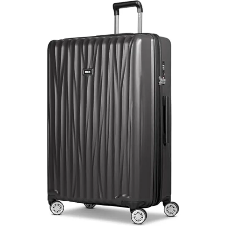 Brics Cervia 2.0, Hartschalenkoffer Trolley L 77 cm mit Dehnfalte, 4 Rollen, Grau, (107 l)