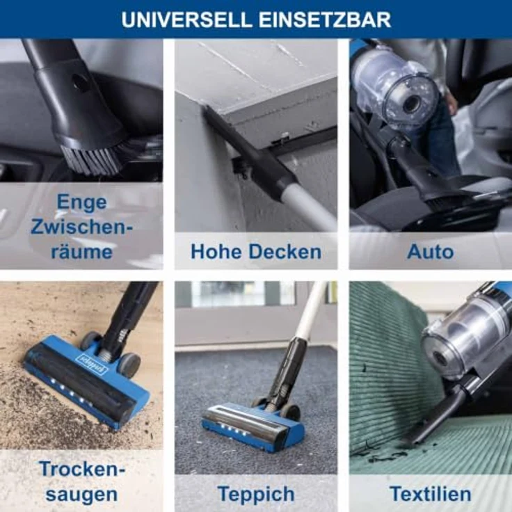 Scheppach Akku-Handstaubsauger BC-VC250-X, 20V mit 20kPa Leistung, 600ml Staubbehälter, 2in1 Funktion und LED-Leuchte, inkl. 2Ah Akku + 2,4A Ladegerät – Bild 2