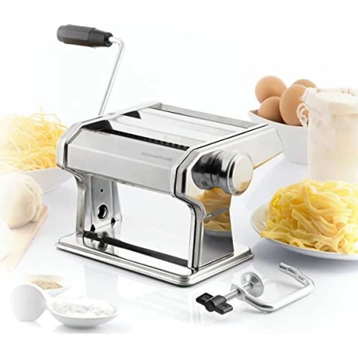 InnovaGoods® Nudelmaschine, Nudelmaschine, Edelstahl-Nudelmaschine, frische Nudelmaschine, 3 Arten von Spaghettipaste, Nudeln und Lasagne, multifunktional, kneten und schneiden, leicht zu reinigen – Bild 2