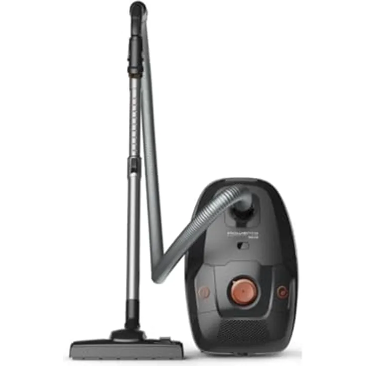 Rowenta RO6164 Green Force Max Bodenstaubsauger mit Beutel, 900 Watt, 12 m Aktionsradius, HEPA-Filter, schwarz-bronze