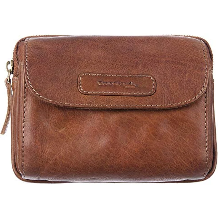 Greenland Nature Soft & Safe Gürteltasche, RFID-sicheres Leder, 18 cm x 6 cm x 14 cm, braun – Bild 5