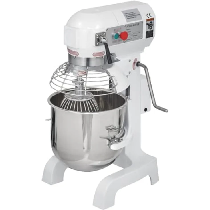 GastroHero Planetenrührwerk 30L, Teigknetmaschine mit 3 Geschwindigkeiten, Edelstahlkessel, inkl. Rührbesen und Knethaken – Bild 1
