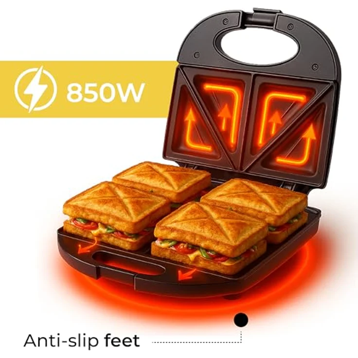 Adler Adler AD-3015 Sandwichtoaster, 750 Watt – Bild 5