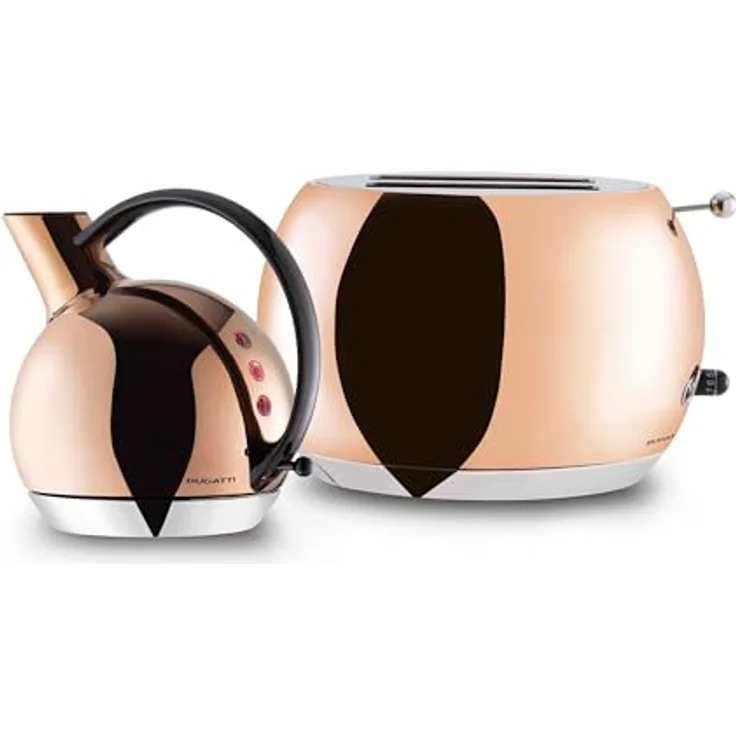 BUGATTI Romeo, Multifunktions-Design-Toaster aus Edelstahl, 7 Bräunungsstufen, 4 Funktionen, 870-1035 W, Glänzendes Roségold – Bild 4