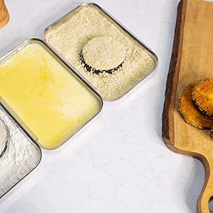 Küchenprofi 0801102803 Panierset, 3-teilig edelstahl, silber, (L:22 cm; B:15 cm; H:3 cm) – Bild 3