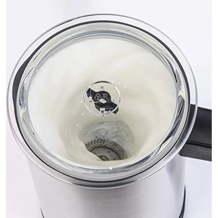 H.Koenig Elektrischer Milchaufschäumer MLK8 - Edelstahl - 0,24L -cremiger Kalt- oder Heißschaum - Antihaftbeschichtung - automatische Abschaltung - ideal für Kaffee, heiße Schokolade, Cappuccino, Milc – Bild 6