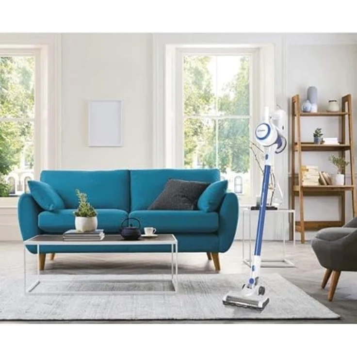 Hoover CVIVA10 011/ Zyklonische Technologie/Wiederaufladbare Besen/Weiß und Blau/Home – Bild 3