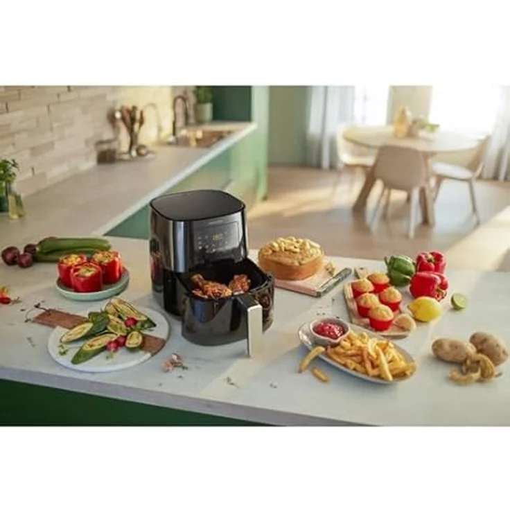 Philips HD9252-70 Airfryer, Heißfluftfritteuse, schwarz – Bild 2