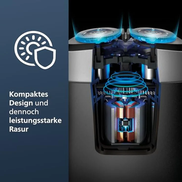 Philips PQ888/06, Mini Rasierer, elektrischer Nass- und Trockenrasierer mit ComfortCut-Klingensystem, 3D-Schwimmköpfen und leistungsstarkem Akku – Bild 5