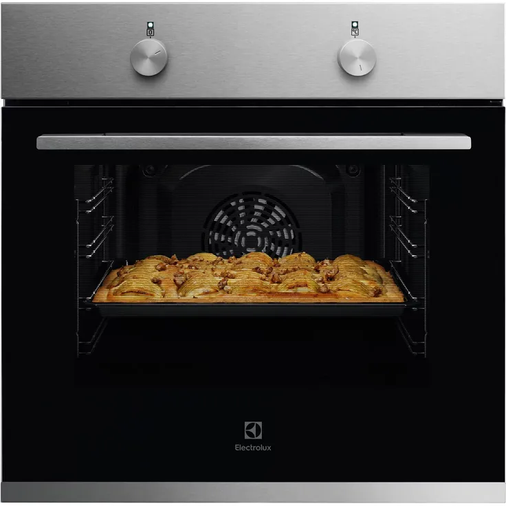 Electrolux ELXB2X, Einbaubackofen mit Even Cooking und AquaClean, Edelstahl und Induktionskochfeld 60 cm