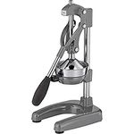 Cilio AMALFI Saftpresse Manuell | rostfreier Edelstahl | Cool Grey | Zitruspresse Handpresse für 25% mehr Saft | geringer Kraftaufwand | Profi Fruchtpresse | 20 × 23,5 × 44 cm