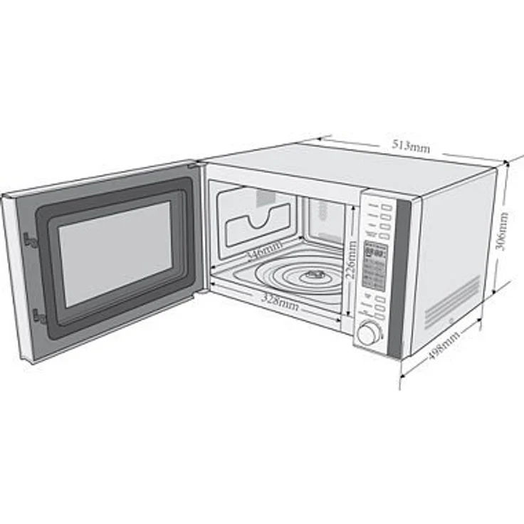 Privileg Mikrowelle AC925EBL, 900 Watt Schwarz – Bild 2