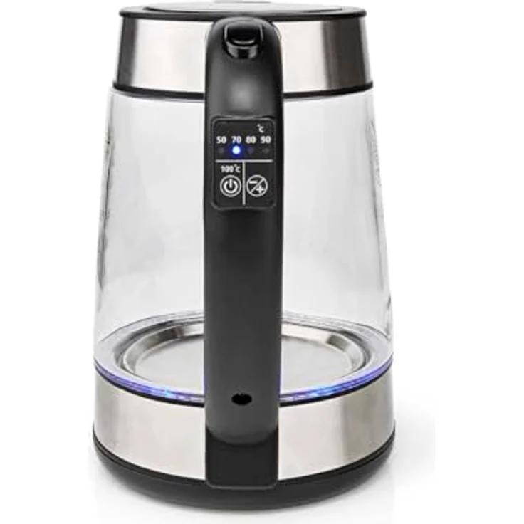 Melissa Digitaler Glas-Wasserkocher 1,7 L, 2200 W, 5 Temperatureinstellungen 50/70/80/90/100 °C, LED-Beleuchtung, Warmhaltefunktion, Strix Regler, 360° Basis, Trockenkochschutz – Bild 3