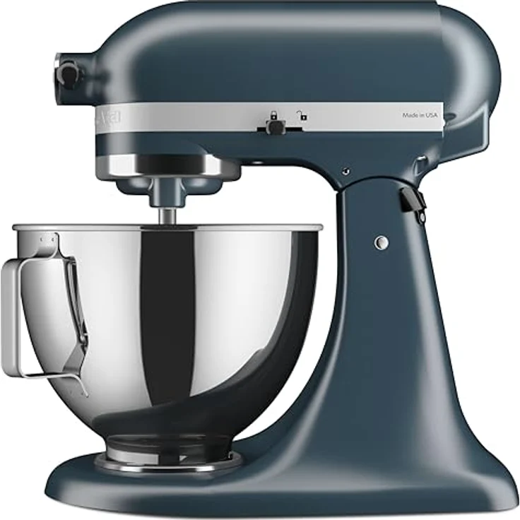 KitchenAid Multifunktions-Küchenmaschine 4,3 l 5KSM95PSEBS, Ganzmetall-Design mit neigbarem Kopf und planetarischer Mischwirkung – Bild 4