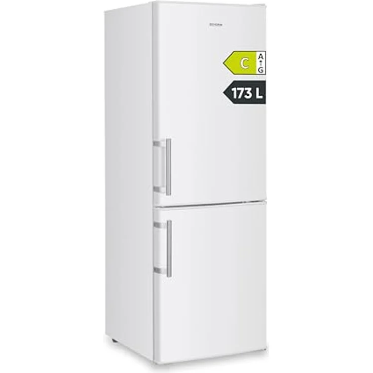SEVERIN DT 8770 Kühl-Gefrier-Kombination, 121 Liter Kühlinhalt, 52 Liter Gefrierinhalt, Energieeffizienzklasse C, Farbe: weiß – Bild 2