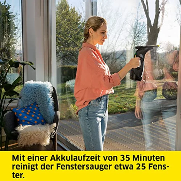 Kärcher WV 5 Plus N 'Black Edition' Fenstersauger, 35 min Akkubetrieb, breite und schmale Absaugdüse, Sprühflasche mit Mikrofaserbezug, 1.633-467.0 – Bild 6