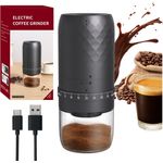 ibettertec Tragbare Elektrische Kaffeemühle, Akku 1800mAh, konischer Keramikfräser, 35g Fassungsvermögen, einstellbare Mahlstärke