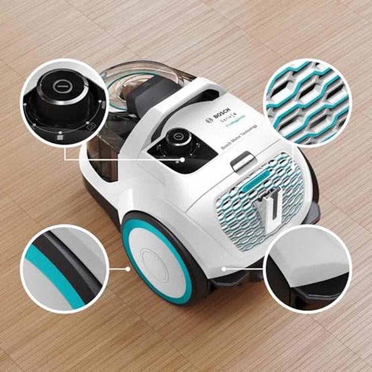 Bosch BGC21HYG1 Serie 4 Bodenstaubsauger, 550 Watt, schwarz-weiß – Bild 4