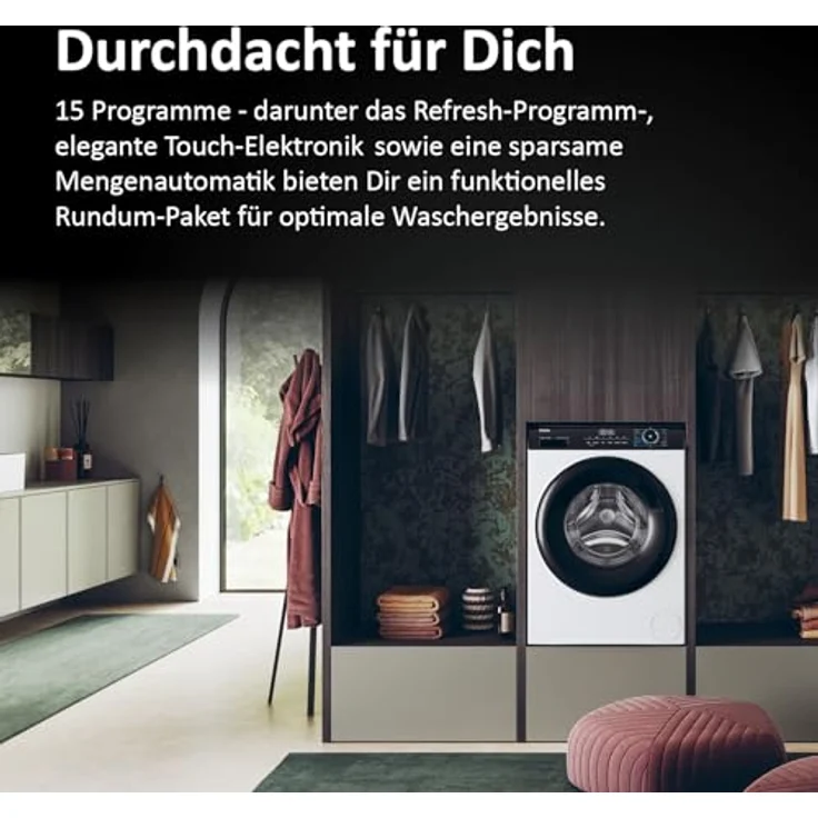 Haier HW90-B14939, Frontlader Waschmaschine mit 9 kg Kapazität, 1.400 U/min, Startzeitvorwahl, Antibakterielle Technologie und Express-Programm – Bild 4