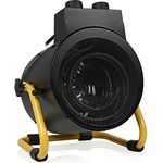 Tristar KA-5061 Elektroheizung (Ventilator) - 3 einstellbare Leistungsstufen-3000 Watt, Schwarz, Gelb