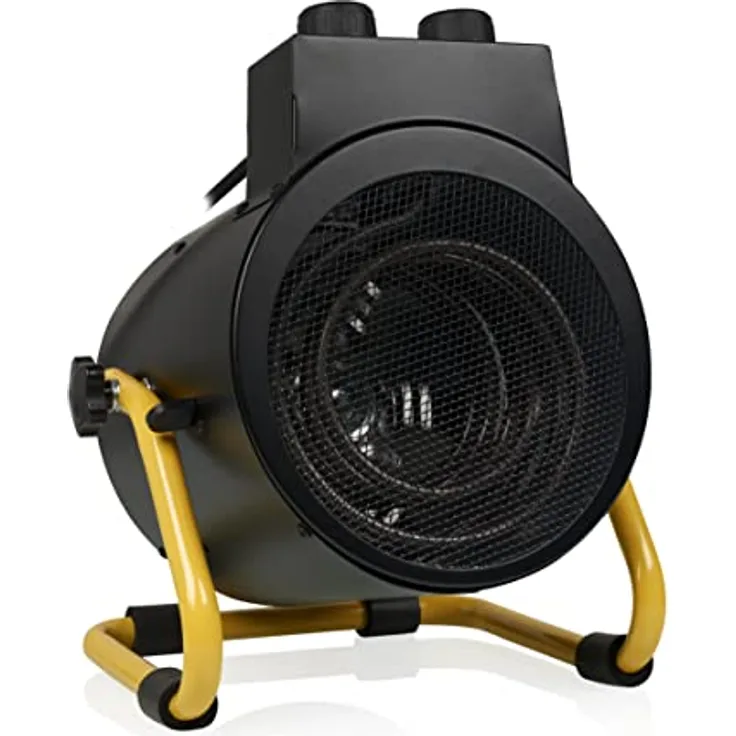 Tristar KA-5061 Elektroheizung (Ventilator) - 3 einstellbare Leistungsstufen-3000 Watt, Schwarz, Gelb