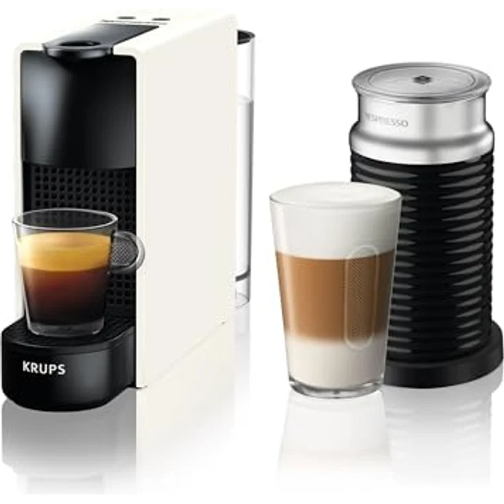 Krups Nespresso Essenza Mini XN1111 Kaffeekapselmaschine (1260 Watt, 0,7 Liter, 19 bar, inklusive Aeroccino Milchaufschäumer) weiß – Bild 2