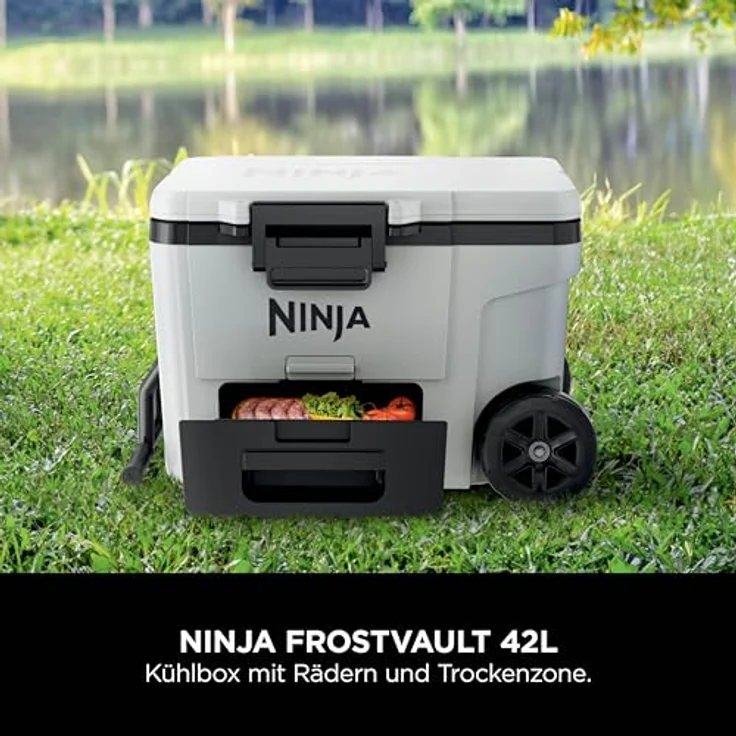 Ninja FrostVault 42L Kühlbox mit Rädern und Trockenzone wolkenweiß FB245EUWH – Bild 2