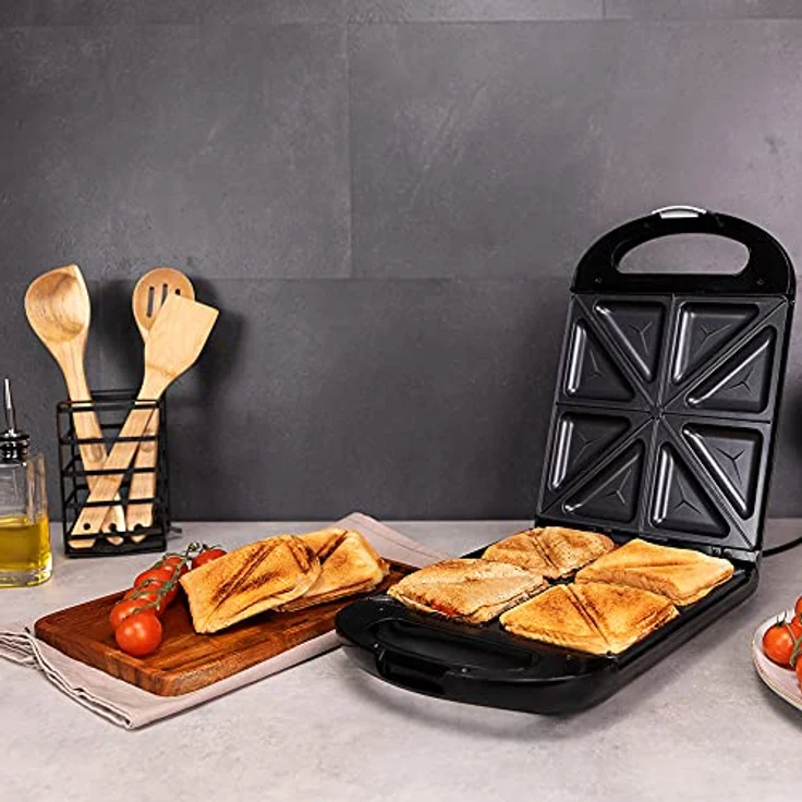 Cecotec 4-Sandwichmaker aus Edelstahl Rock´nToast Family.1500 W Leistung und Antihaftbeschichtung. – Bild 2