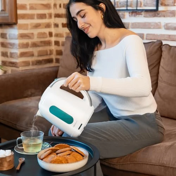 Cecotec Thermosense 180 White, Wasserkocher 1,7 L, 2200 W, schnelles Erhitzen, Anti-Kalk-Filter, BPA-frei, 360º drehbare Basis, kabelloser Behälter – Bild 4