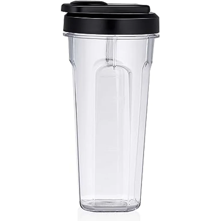 alpina Smoothie Maker Mixer 300W, Standmixer mit 2 Geschwindigkeiten, Pulsfunktion und 300ml/600ml Bechern, Edelstahl, Silber/Schwarz – Bild 3