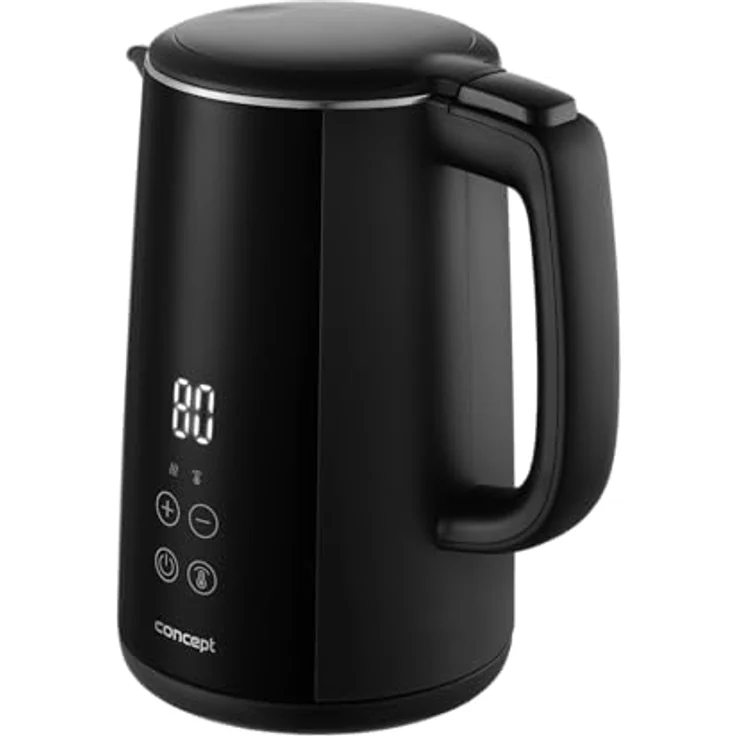Concept RK3360 Digitaler Edelstahl-Wasserkocher mit Temperaturregelung, Warmhaltefunktion und Cool-Touch-Oberfläche, 1,5 l, Schwarz – Bild 3