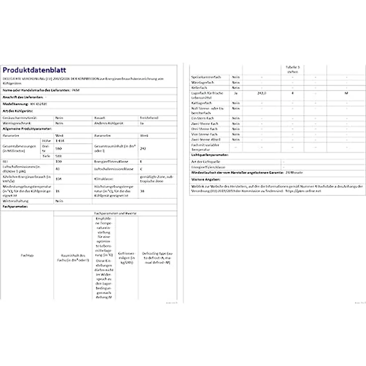 PKM KH KS242E Vollraumkühlschrank weiß 242L freistehend Kühlschrank mit LED-Beleuchtung und nur 40 db/A - Preisvergleich – Bild 4