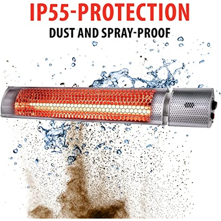 Alpina Heizstrahler Terrasse - Elektrisch - Innen und Außen - Infrarot - Hängend - mit Fernbedienung - 2000W – Bild 5