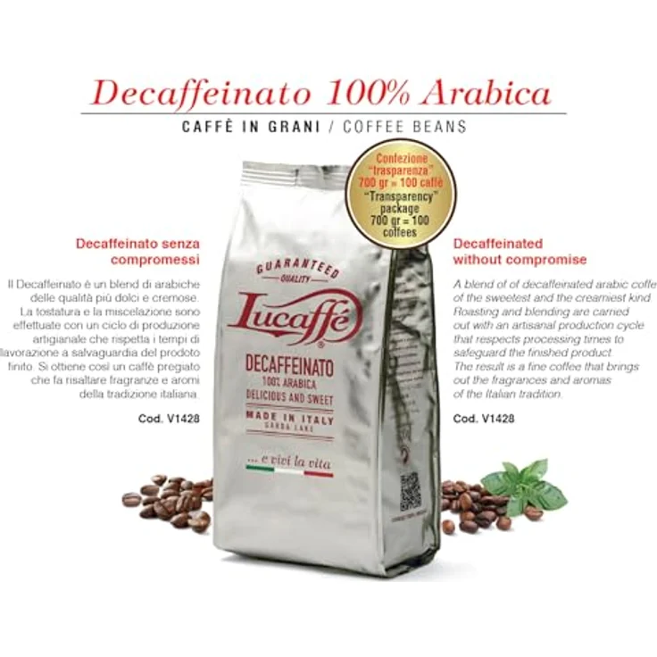 Lucaffé Decaffeinato Espressobohnen 700g – Bild 5