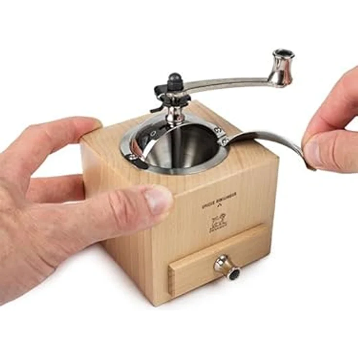 PEUGEOT Pfeffermühle Roellinger 13 cm - Inspiriert von der traditionellen Peugeot Kurbelmühle mit Schubfach - Aus PEFC-zertifiziertem Holz - Naturfarben – Bild 2