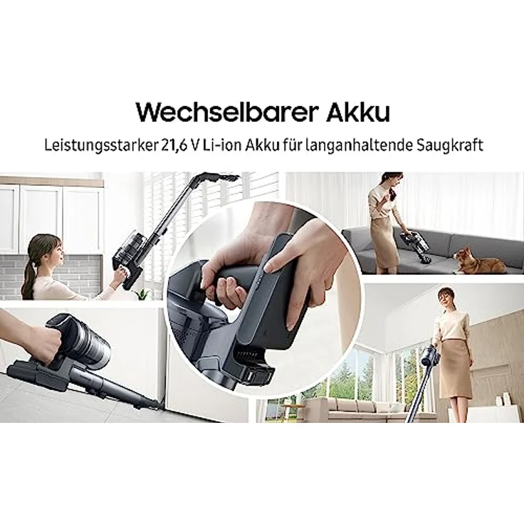 Samsung Wechselakku für Akku-Handstaubsauger Jet 60, Li-Ion-Akku, 1800 mAh, 21,6 V, Cotta Black, VCA-SBTA60/VT – Bild 2