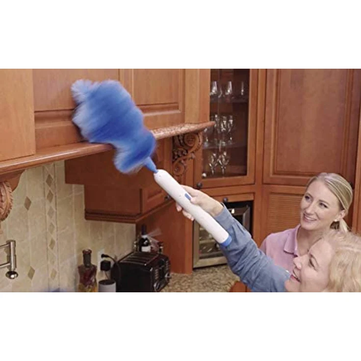 Elektro-Oberflächenbürste Instant Duster Pro Best Direct, Set, 4-TLG., inkl. großem und kleinem Staubwedel (austauschbar), Staubwedel mit Teleskopstiel, rotierend, elektrisch, batteriebetrieben – Bild 5