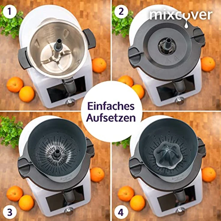 mixcover Saftpresse für Silvercrest Monsieur Cuisine Smart mit Ebook Rezeptheft - Entsafter Orangenpresse elektrisch Zitruspresse Dampfentsafter Orangenpresse entsafter Granatapfelpresse – Bild 3