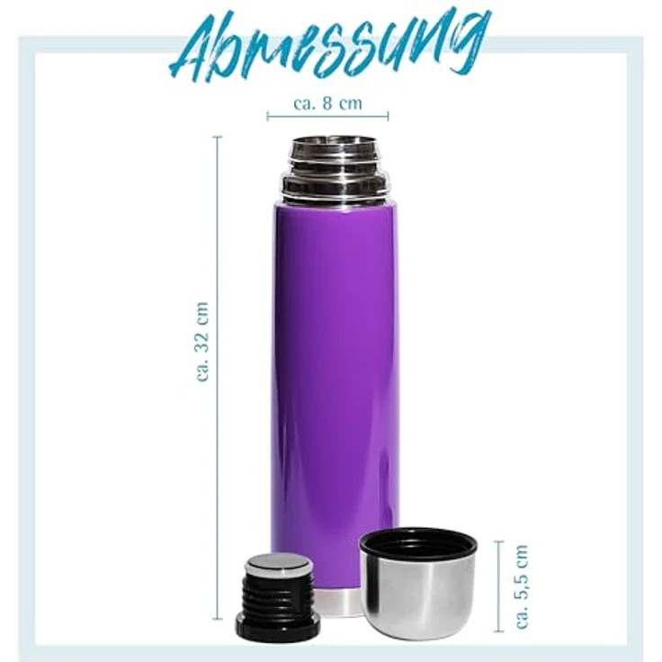 Gräwe Isolierflasche mit Messer THERMOHOME, 1 l, lila – Bild 4